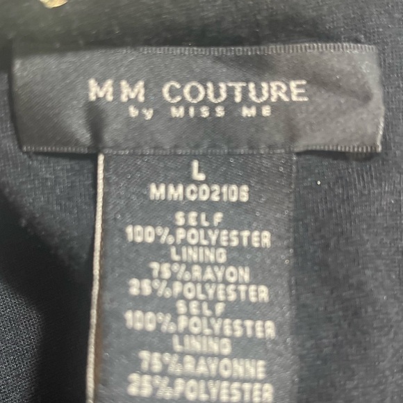 MM COUTURE BY MISS ME Sequined Dress Lined Tailored Back Zipper Sz L Cocktail - Picture 6 of 9